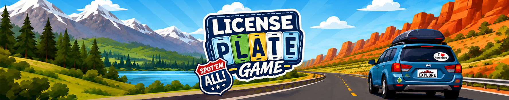 Road Trip License Plate Game